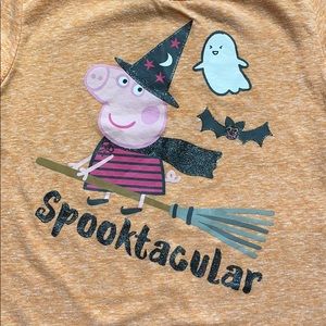 Spooktacular Peppa Pig Halloween Tee Girls 5T EUC